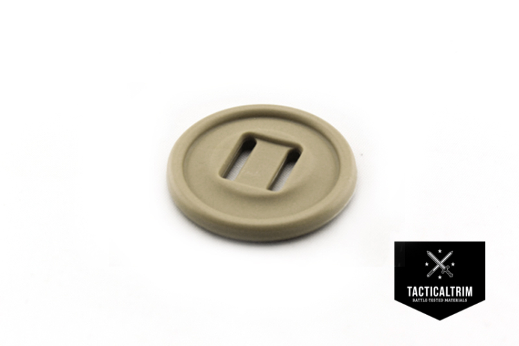 Slotted button 28mm Tan