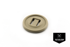 Slotted button 28mm Tan