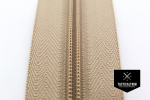 YKK Coil Zipper, size 8, impregnated, Sand, CUSTOM CUT