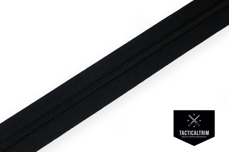YKK Spiralreißverschluss Größe 8, Schwarz, Meterware
