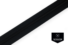 YKK Coil Zipper, size 8, impregnated, Black, CUSTOM CUT