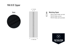 YKK Spiralrei&szlig;verschluss Gr&ouml;&szlig;e 8, Schwarz, Meterware