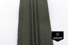 YKK 5 CI Zipper by meter impregnated Olive