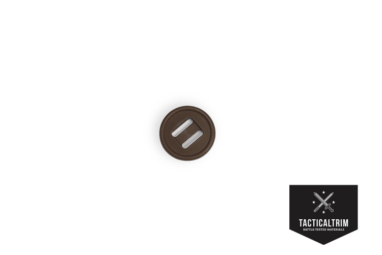 Langlochknopf 19 mm Coyote Brown RAL 8028