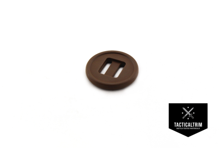Slotted button 19mm Coyote Brown