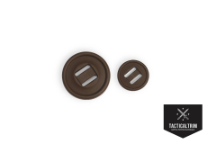 Langlochknopf 19 mm Coyote Brown RAL 8028
