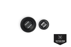 Slotted button 19mm Black