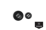 Slotted button 19mm Black