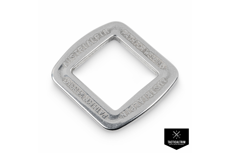 FC05A Polished Square Ring 1" Frame Buckle Chrome AustriAlpin 25mm 