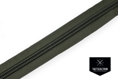 YKK Coil Zipper, size 10, impregnated, Olive, CUSTOM CUT