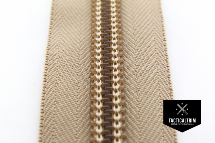 YKK Coil Zipper size 10, Sand, CUSTOM CUT