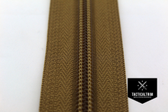 YKK 5 CI Zipper by meter impregnated Coyote Brown