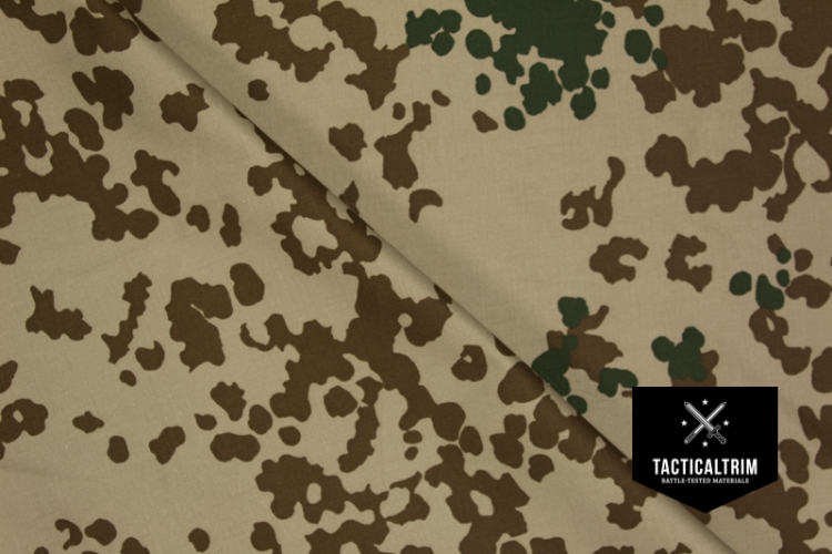 Medium-Weight Twill 65/35 Cotton Polyester 3-Colour Flecktarn CUSTOM CUT