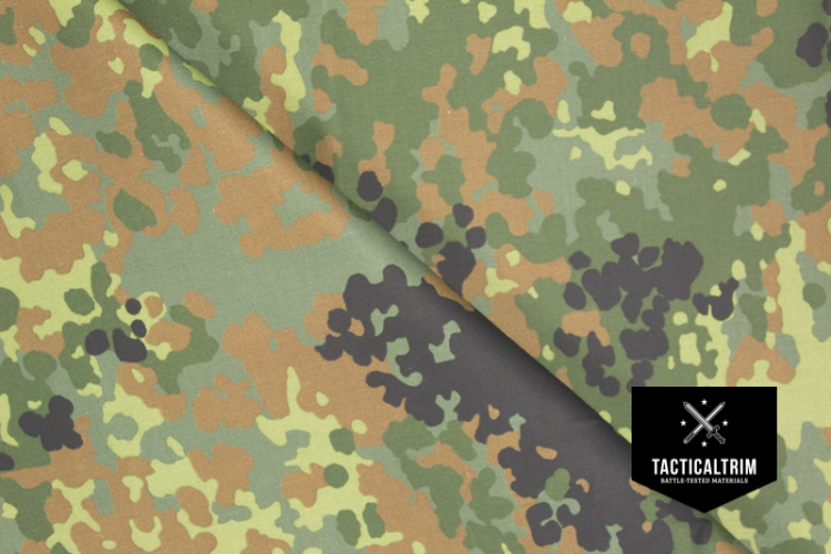 Medium-Weight Twill 65/35 Cotton Polyester 5-Colour Flecktarn CUSTOM CUT