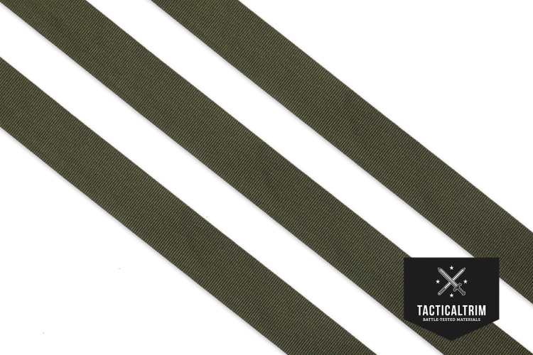 Polyamid Binding Tape Olive Drab 19 mm (0.75"), woven, CUSTOM CUT