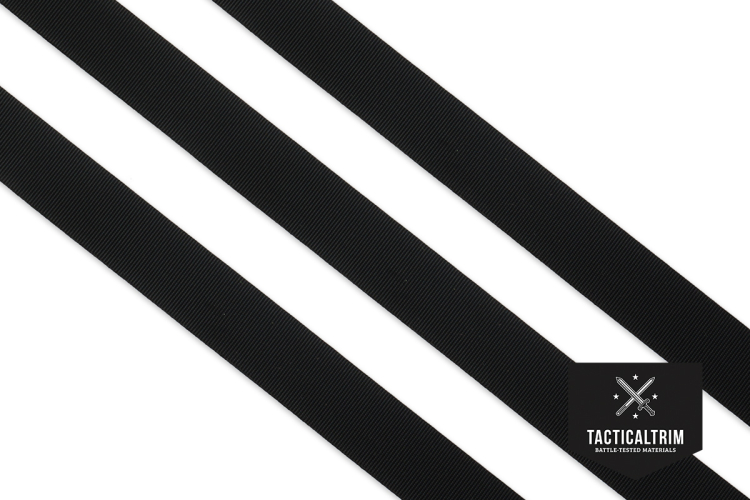 Polyester Binding Tape Black 0.75, woven, CUSTOM CUT