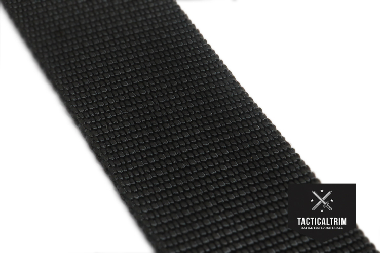 Polyester Binding Tape Black 0.75, woven, CUSTOM CUT