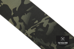 Nylon/Polyester Elastic Webbing MultiCam® Black 4", Double-Side Printed, CUSTOM CUT