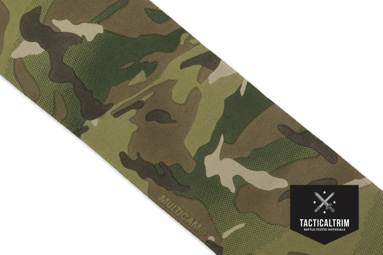 Nylon Elastic Webbing MultiCam® Original 100 mm (4.00"), Double-Side Printed, CUSTOM CUT