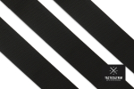 Polyamid Webbing Black 40mm, woven, CUSTOM CUT
