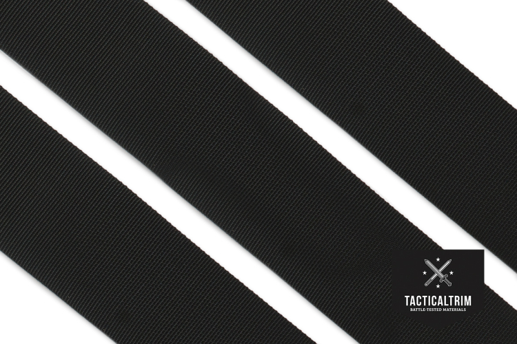 Polyamid Webbing Black 2, woven, CUSTOM CUT