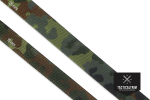 Polyamid Gurtband 5 Farben Flecktarn 19 mm, einseitig bedruckt, Meterware