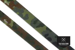 Polyamid Gurtband 5 Farben Flecktarn 25 mm, einseitig bedruckt, Meterware