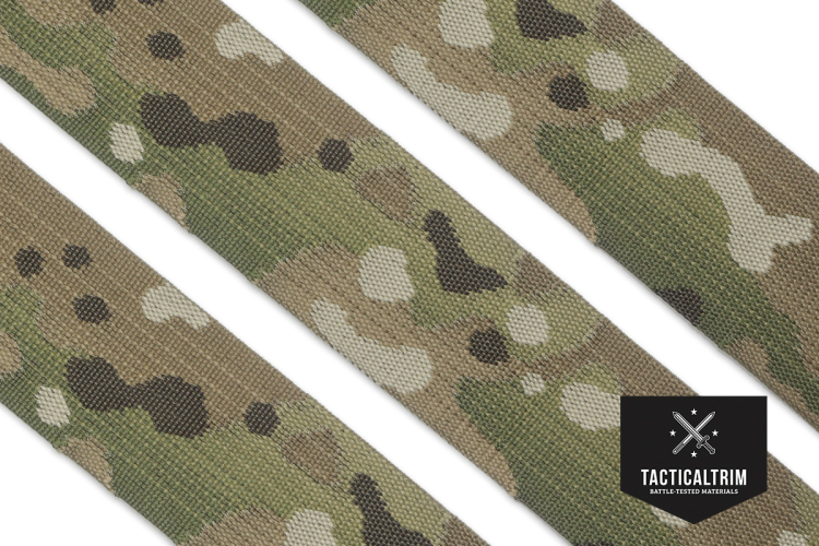 Polyester Webbing MultiCam® Original 50 mm (2.00"), Jacquard Woven, CUSTOM CUT