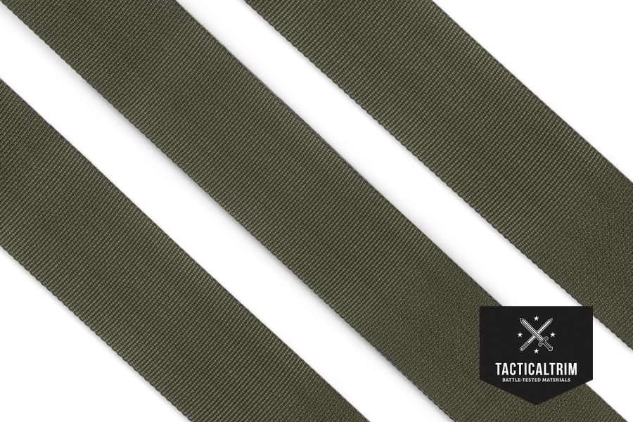 Polyamid Webbing Olive Drab 40mm, woven, CUSTOM CUT, 2,51