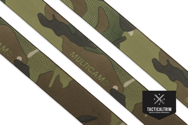 Nylon Binding Tape MultiCam® Original 25 mm (1.00"), Single-Side Printed, CUSTOM CUT