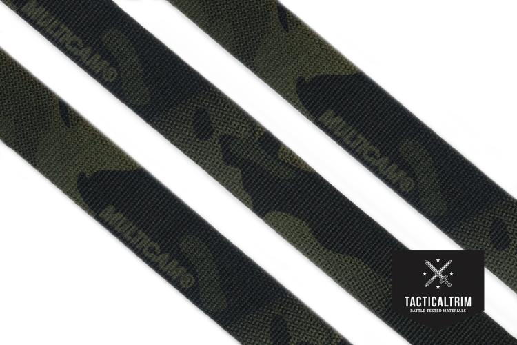 Nylon Gurtband MultiCam® Black 25 mm, beidseitig bedruckt, Meterware