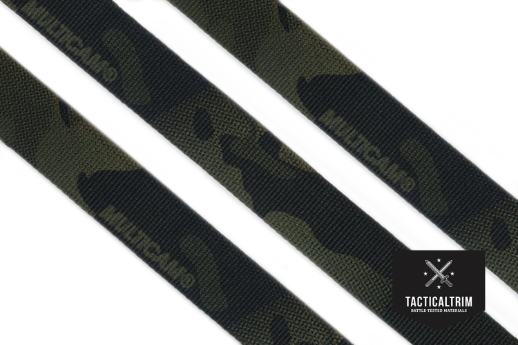 Nylon Gurtband MultiCam® Black 25mm, beidseitig bedruckt, Meterware