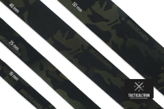 Nylon Gurtband MultiCam® Black 25 mm, beidseitig bedruckt, Meterware