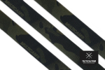 Nylon Webbing MultiCam® Black 25 mm (1.00"), Double-Side Printed, CUSTOM CUT