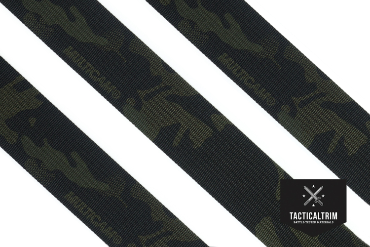 Nylon Gurtband MultiCam® Black 38 mm, beidseitig bedruckt, Meterware