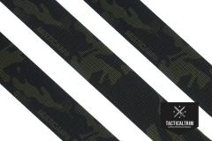 Nylon Webbing MultiCam® Black 38 mm (1.5"), Double-Side Printed, CUSTOM CUT