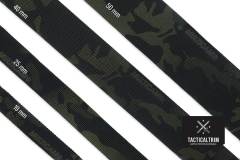 Nylon Webbing MultiCam® Black 50 mm (2.00"), Double-Side Printed, CUSTOM CUT