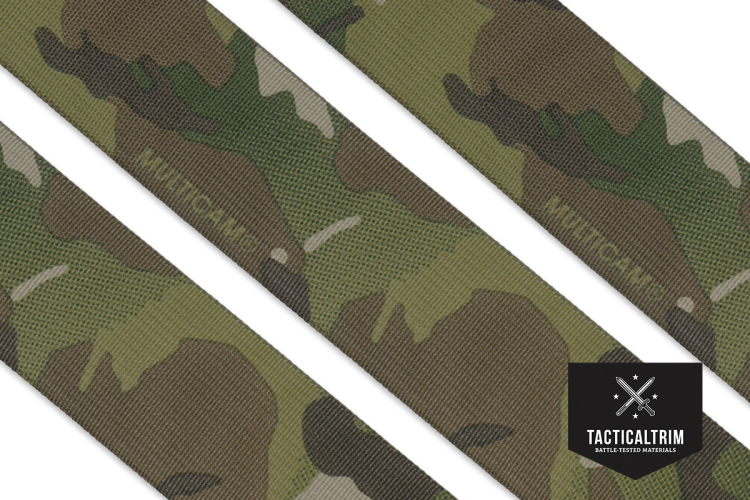 Nylon Webbing MultiCam® Original 50 mm (2.00"), Double-Side Printed, CUSTOM CUT