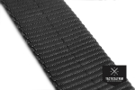 Nylon Tubular Webbing Black 25 mm (1.00"), woven, CUSTOM CUT