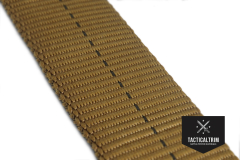 Nylon Tubular Gurtband Coyote Brown 25 mm, gewebt, Meterware