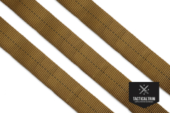 Nylon Tubular Gurtband Coyote Brown 25mm, gewebt, Meterware