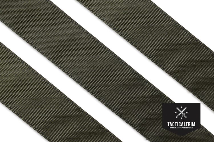 Nylon Gurtband Typ 13 Class 1a Olive Drab 45mm, gewebt, Meterware