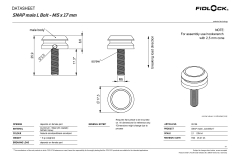 SNAP male L bolt - M5x17mm