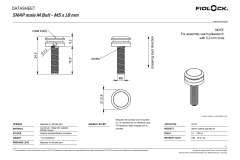 SNAP male M bolt - M5x18mm