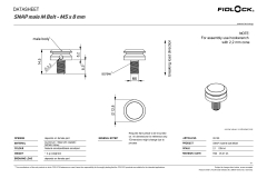 SNAP male M bolt - M5x8mm