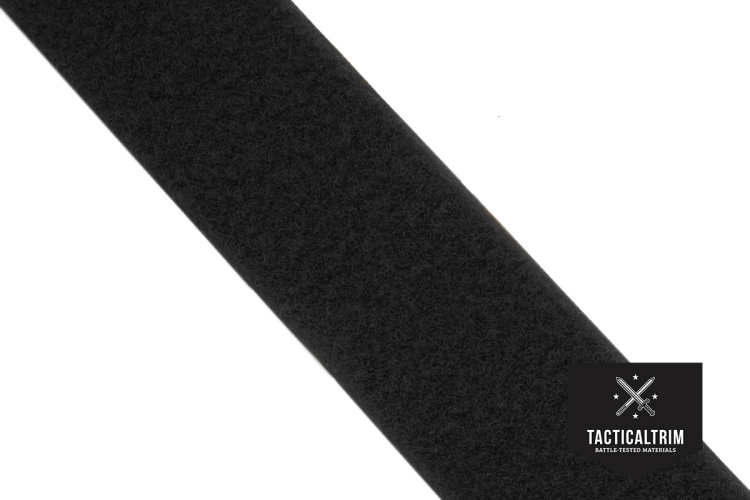 VELCRO Loop, Black, 2 (50mm), CUSTOM CUT