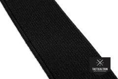 Polyester Elastic Webbing Black 25 mm (1.00"), woven, CUSTOM CUT