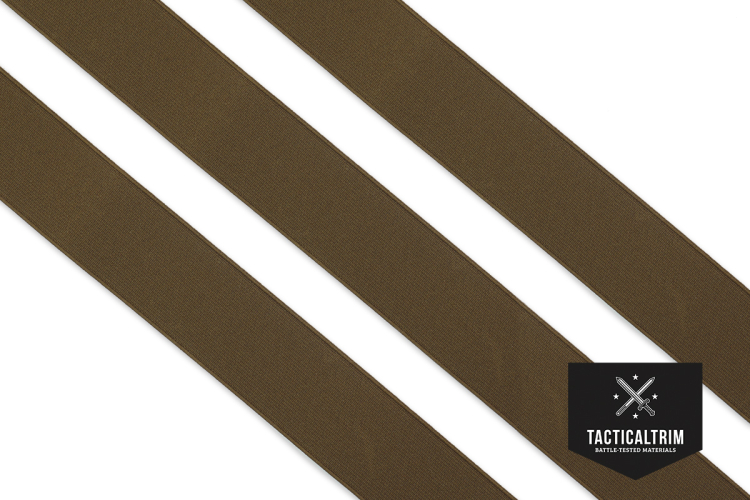 Polyester Gummiband Coyote Brown 25 mm, gewebt, Meterware