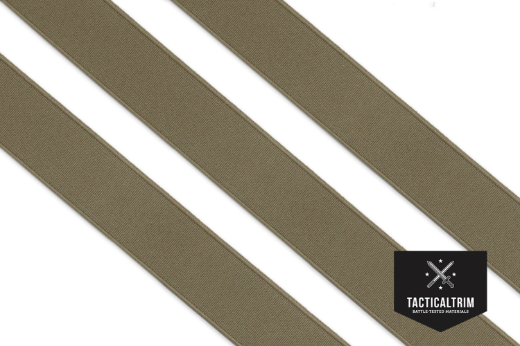 Polyester Elastic Webbing Tan 499 1, woven, CUSTOM CUT