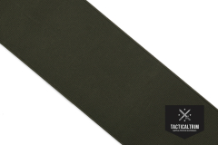 Polyester Elastic Webbing Olive Drab 4", woven,...